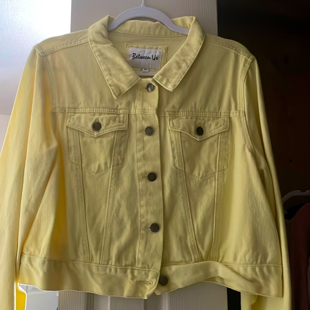 Yellow “Between Us” denim jacket